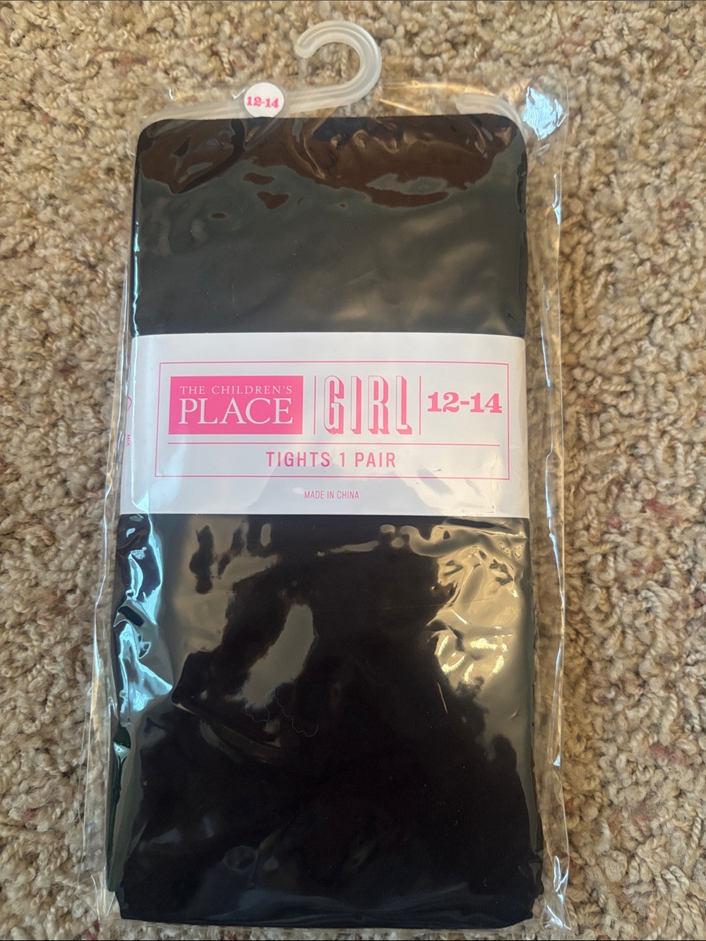 NEW Children's Place Black Tights 12-14 - 1 Pair